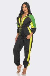 Vibrant Colorblock Utility Jumpsuit | ESTIMATED SHIPPING DATE (08/09/2024)