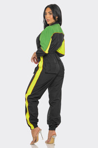 Vibrant Colorblock Utility Jumpsuit | ESTIMATED SHIPPING DATE (08/09/2024)